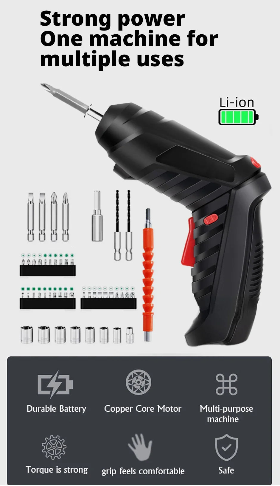 Portable Cordless USB Charging Mini Electric Screwdriver Automatic Screwdriver Hand Drill Wrench Electric Tools